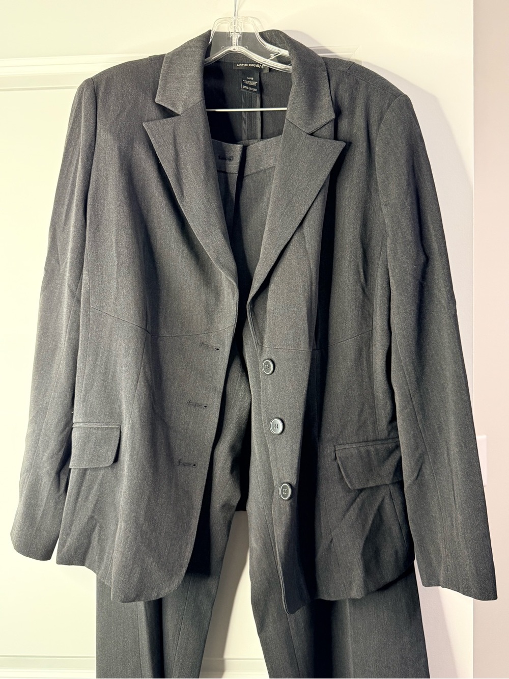 Lane Bryant Dark Charcoal Gray Women's Suit Jacket